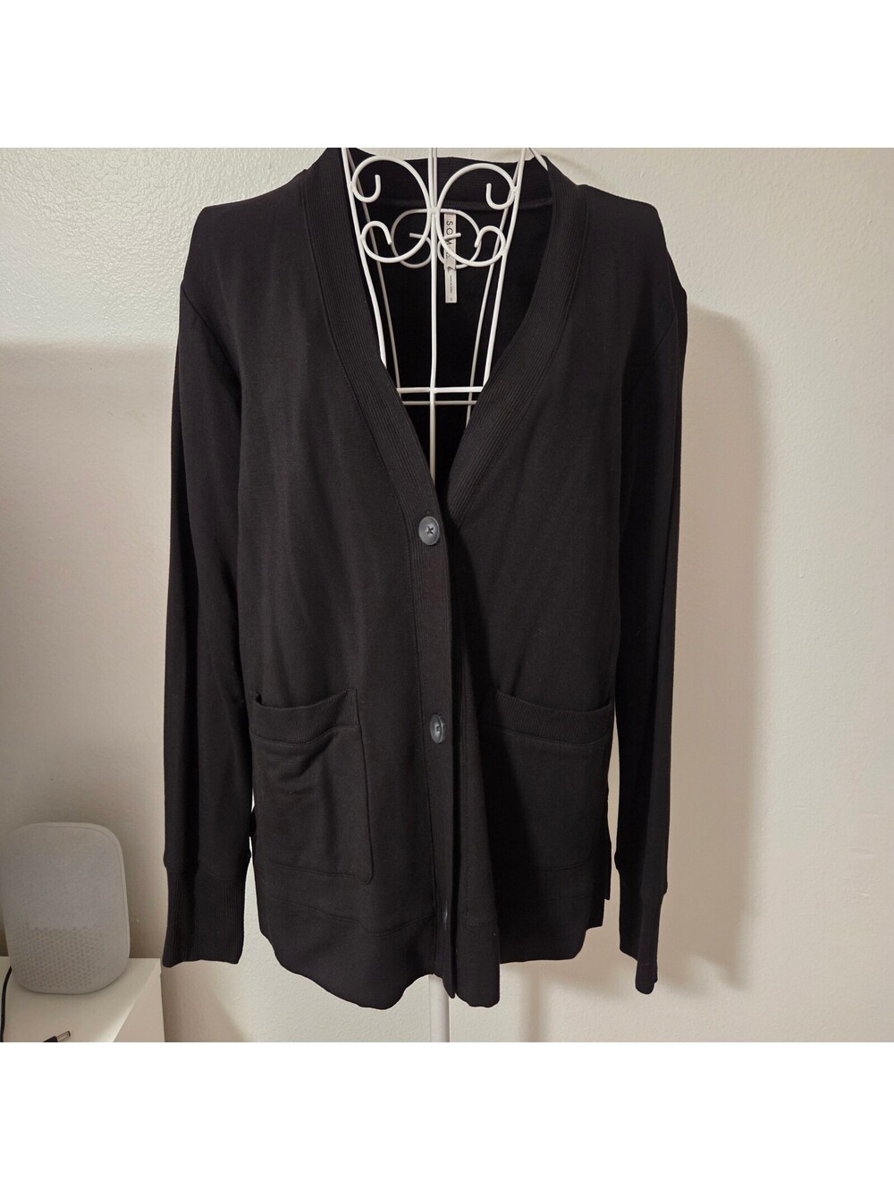 Soma Black Rayon Spandex Cardigan Sweater Size S